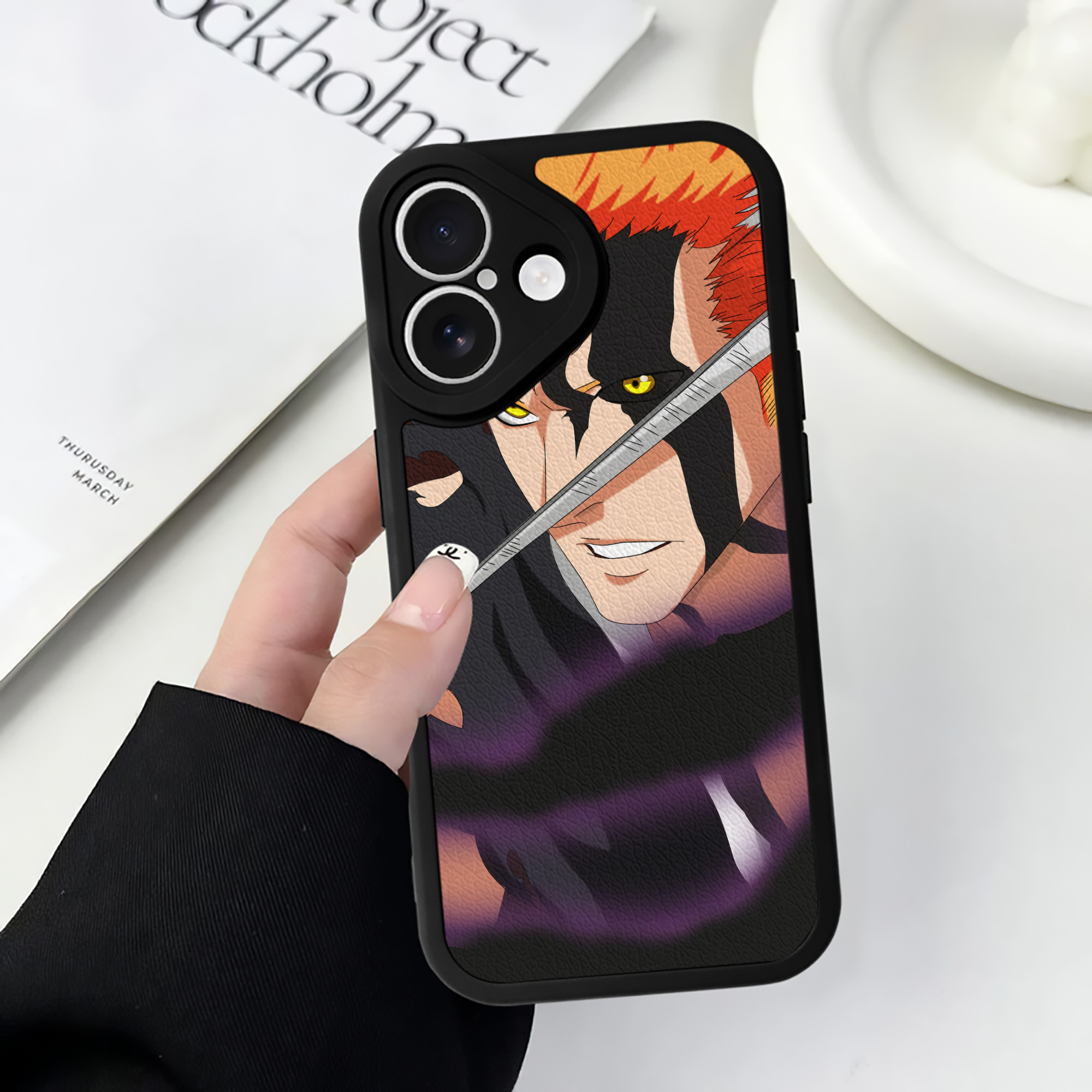 （画像用） ブリーチ BLEACH 【iPhone 16シリーズ対応】シリコンスマホケース（レザー調） 材質：シリコン